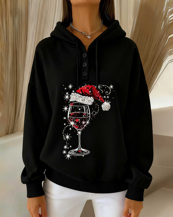 Long-Sleeved Wine Glass Hoodie