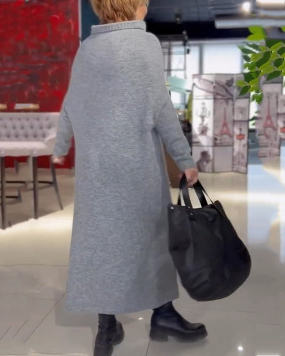 Loose Dress with Turtleneck and Long Sleeve