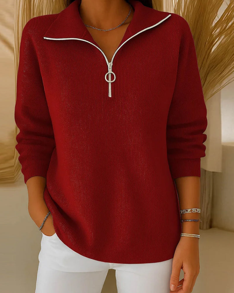 Half-zip Fashion Pullover Sweater