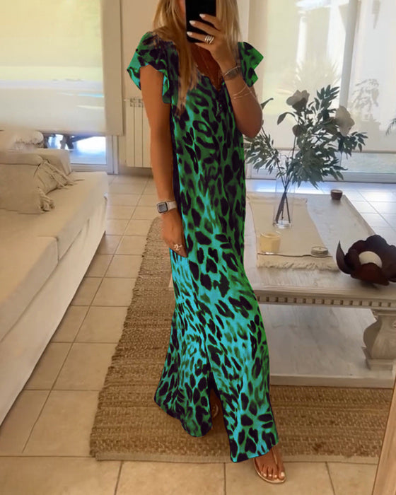 Short sleeve retro style dress