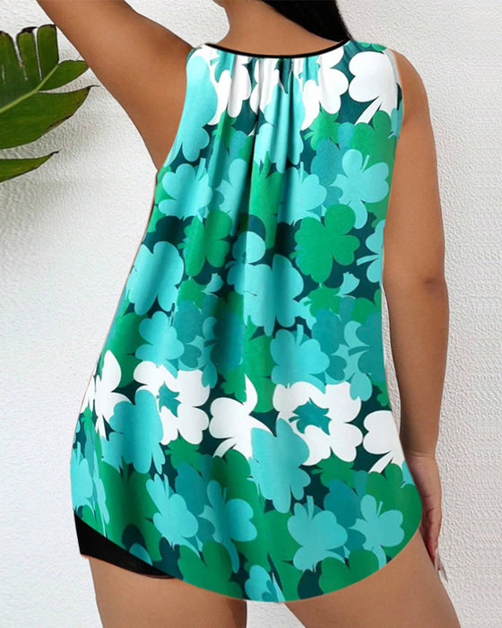 Printed two-piece tankini