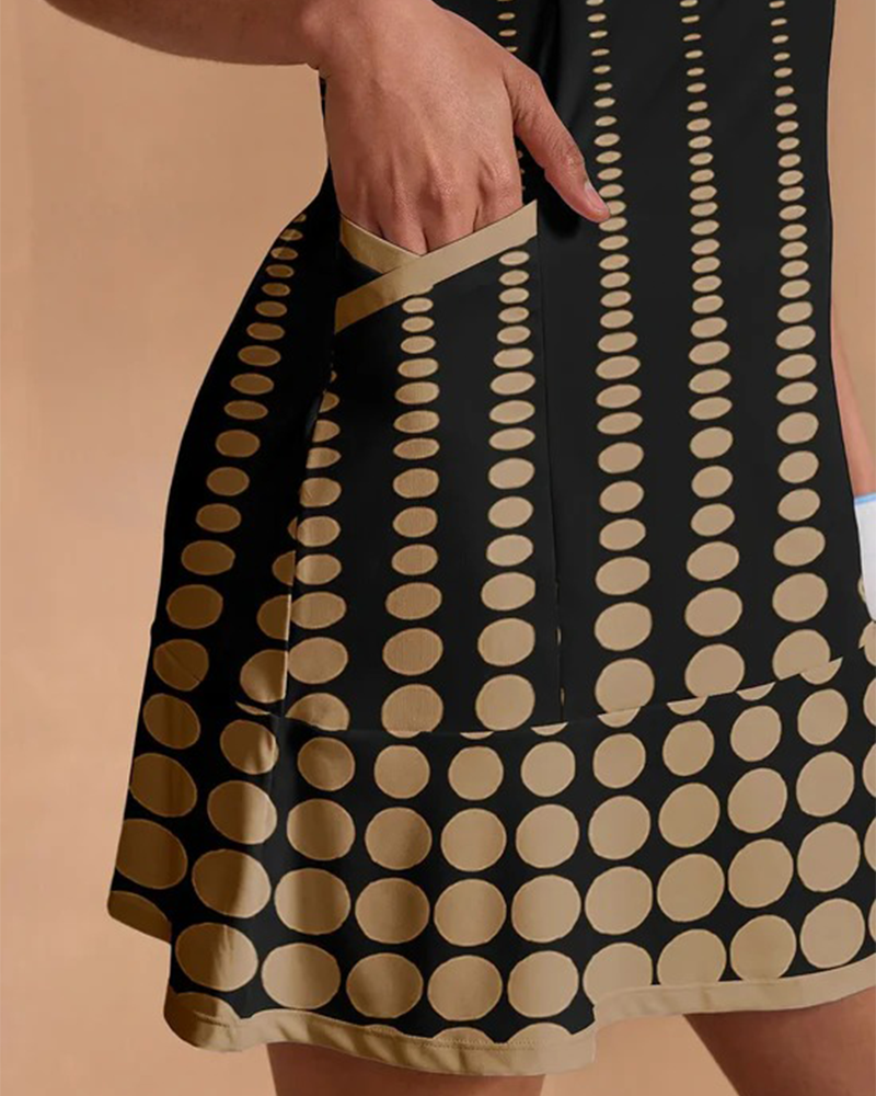 Black And Gold Polka Dot Golf Dress