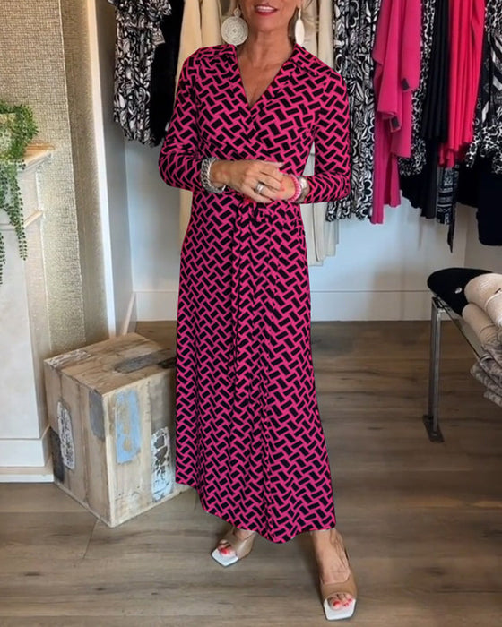 Slim fit printed dress