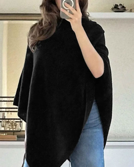 High Neck Asymmetric Pullover