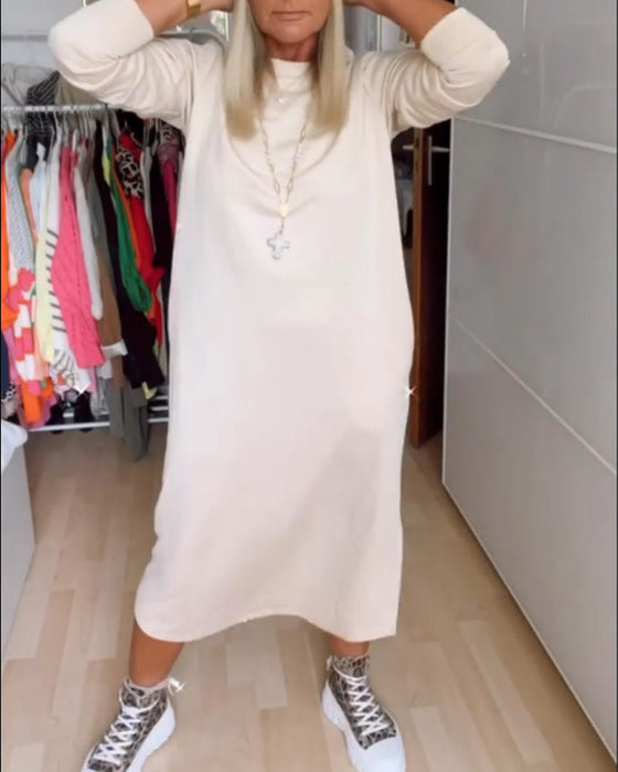 Casual round neck dress