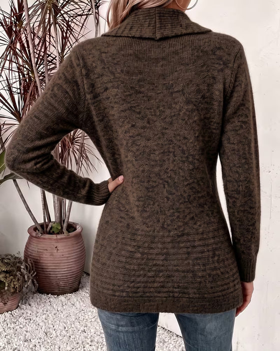 Solid Color Button Embellished Cardigan