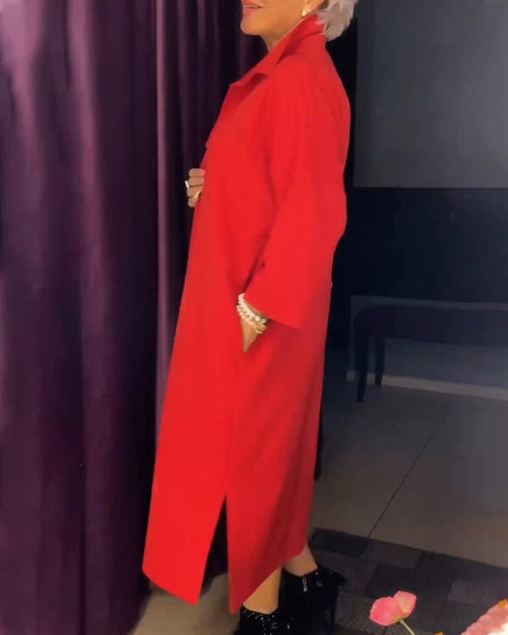 Casual shirt collar dress