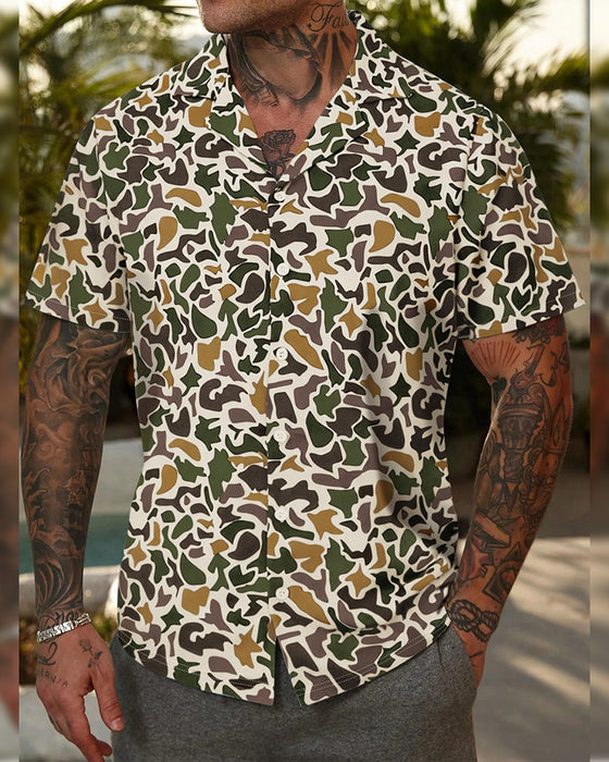 Men's Casual Camo Shirt