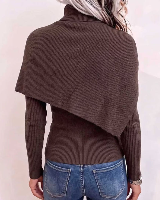 Shawl Collar Two-Piece Knit Pullover