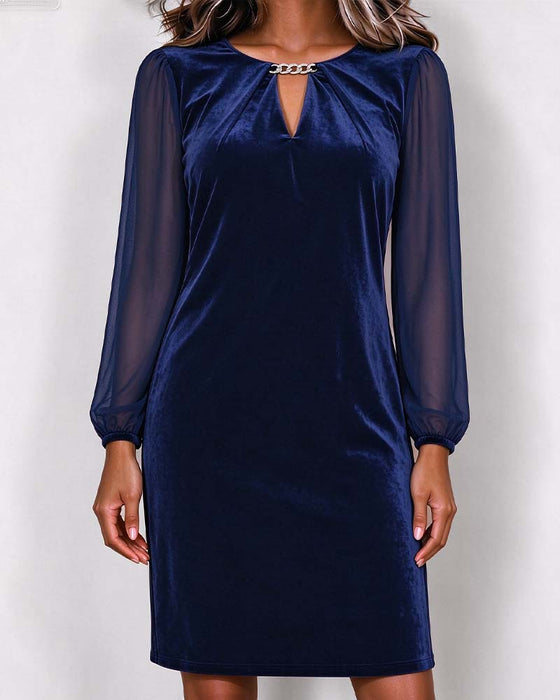 Velvet Long Sleeve Dress