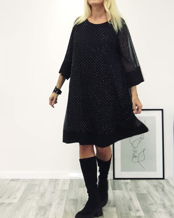 Shiny Loose Mesh Dress
