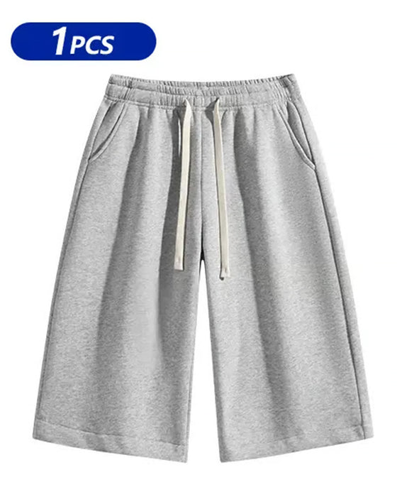 Men's Solid Color Drawstring Shorts