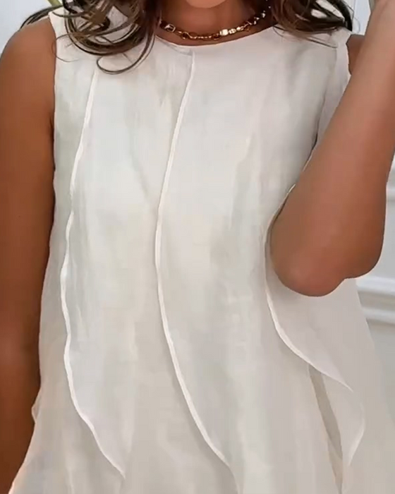 Sleeveless Ruffle Elegant Dress