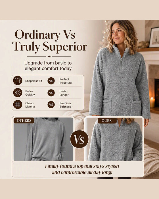 Solid Color Stand Collar Sweatshirt