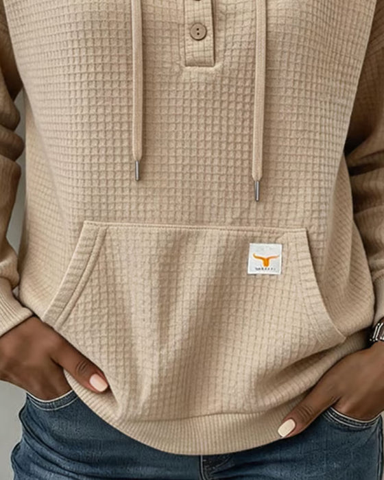 Fashion Henley Hoodie