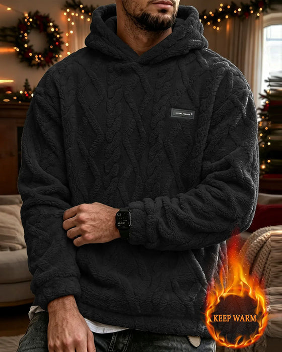Men's Winter  Jacquard Pattern  Hoodie