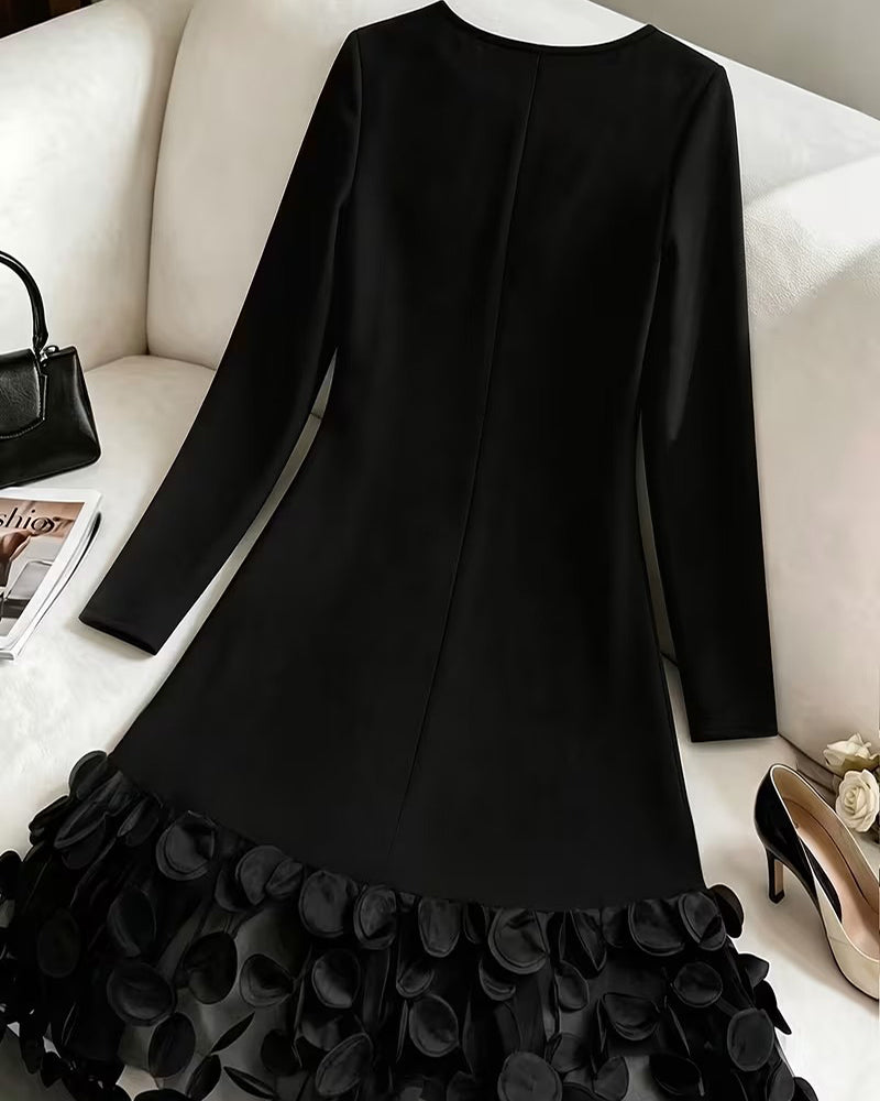 Mesh Polka Dot Patchwork Dress