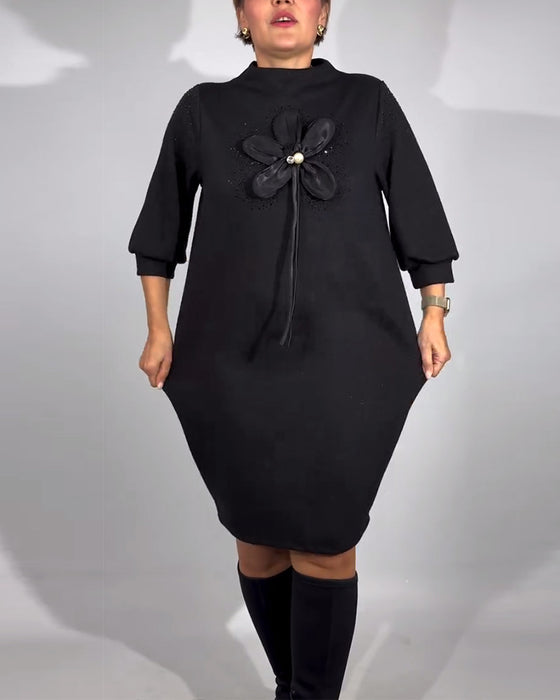 3D Floral Design Fashion Dress