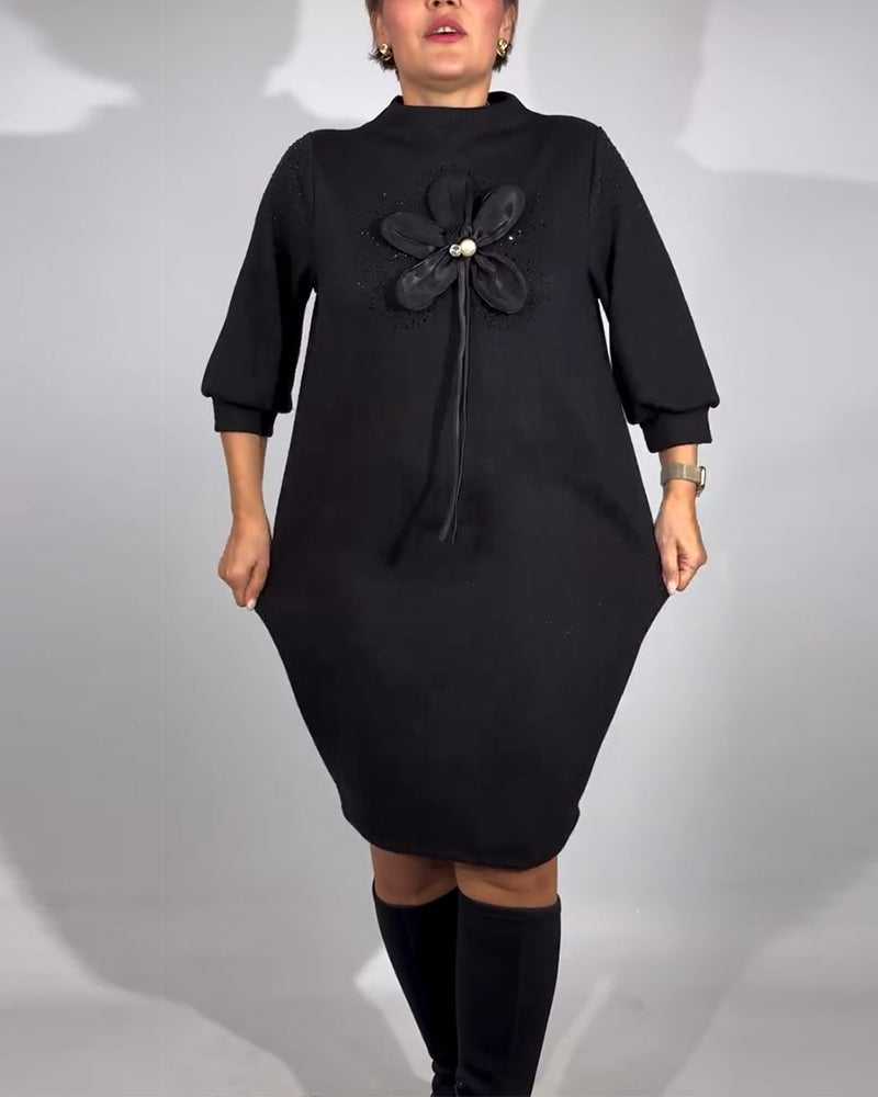 3D Floral Design Fashion Dress