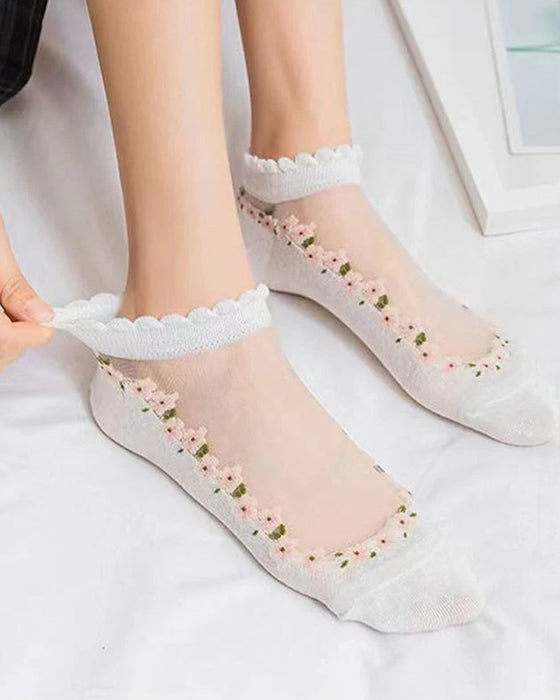 Summer Floral Breathable Socks