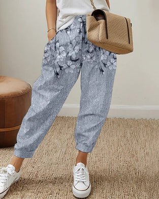 Women's Pocket Printed Casual Jeans