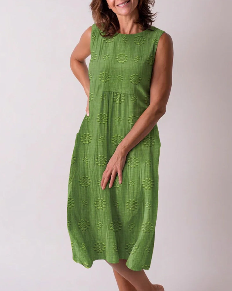 Fresh Print Sleeveless Dress