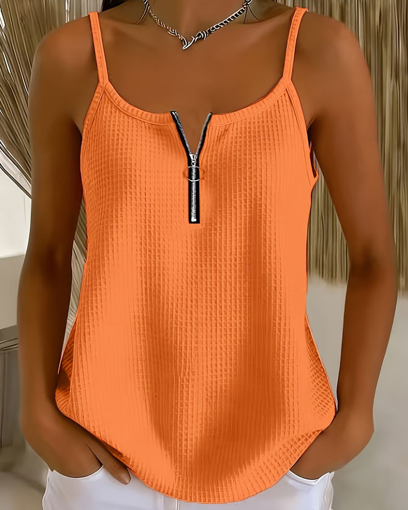 Casual Solid Color Cami Top