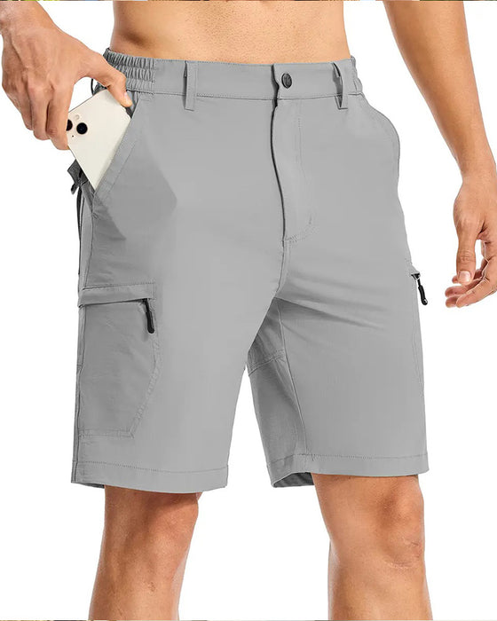 Elastic Waist Pocket Men's Athletic Shorts
