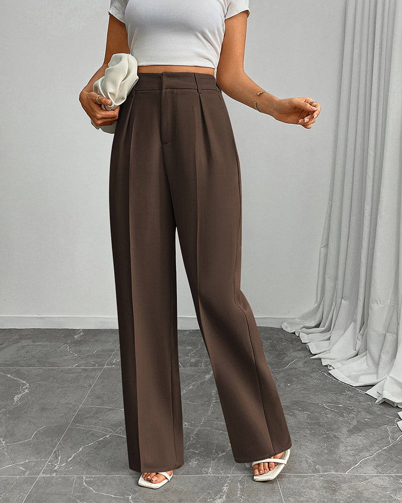 Casual Loose Straight Wide-Leg Pants