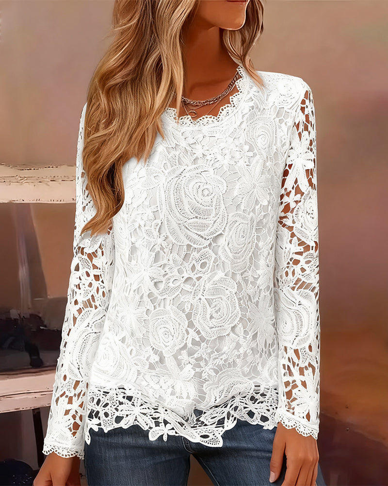 Lace Long-Sleeved Base Top