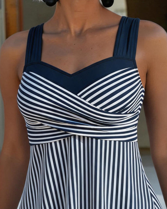 Striped Camisole Two-Piece Tankini