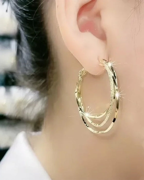 Multi-layer hoop earrings