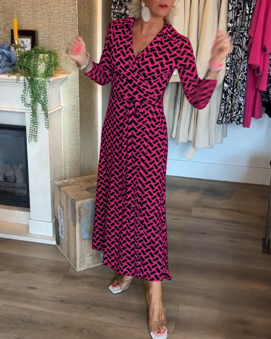 Slim fit printed dress