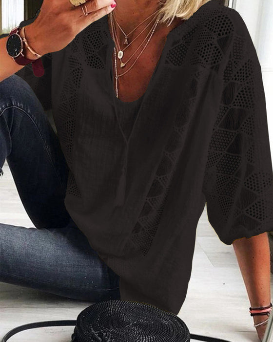 U-neck Lace Top