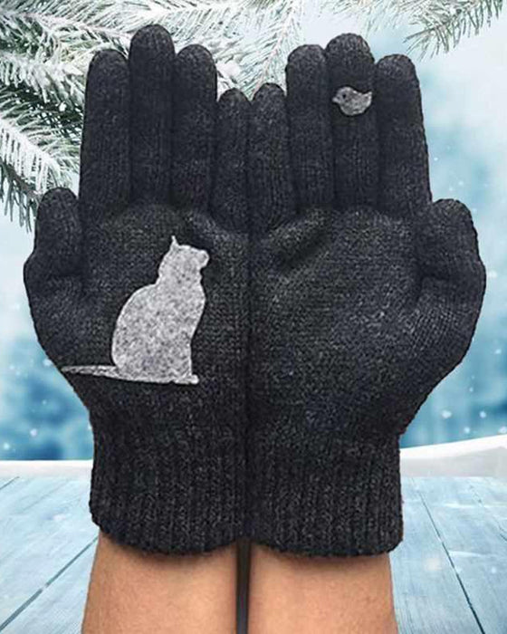 Cat style cotton gloves