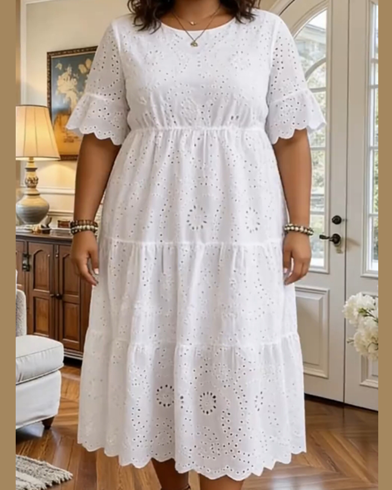 French Style Hollow Out Elegant Dress