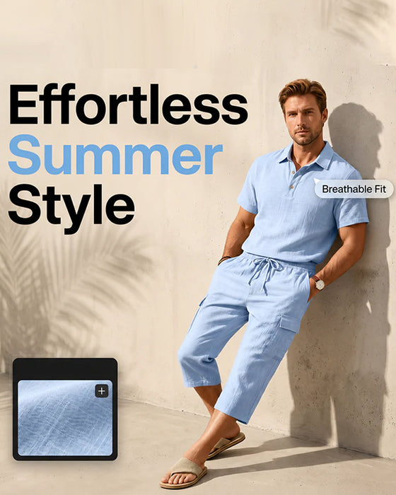 Polo Top Capri Pants Set