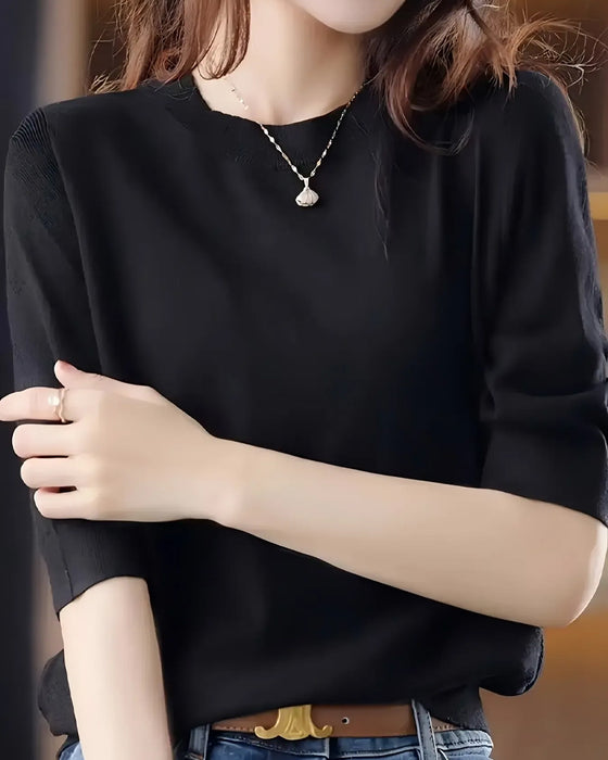 Loose Crew Neck Casual Pullover