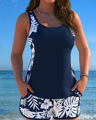Palm Leaf Print Tankinis