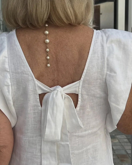 Sleeveless artistic casual dress