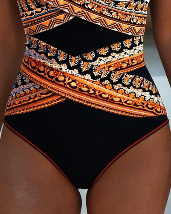 Tank Style Printed One-Piece