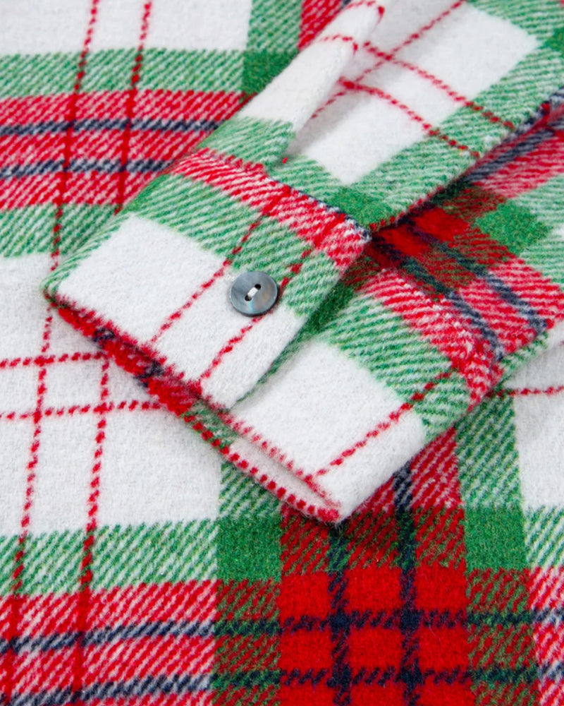 Checkered Woolen Shirt Relaxed Coat