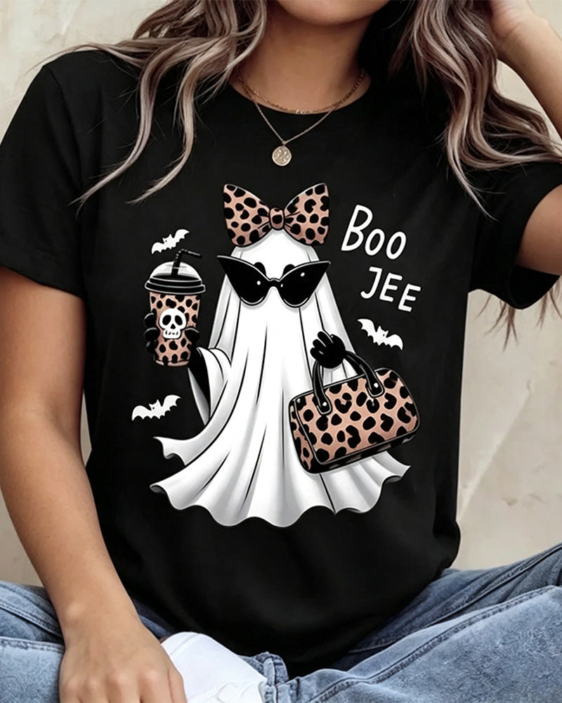 Cartoon Print Short Sleeve T-Shirt