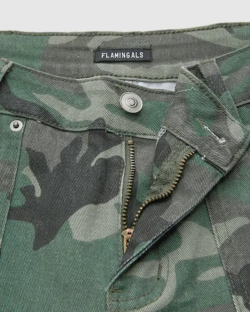 Cargo Wide-Leg Cropped Pants