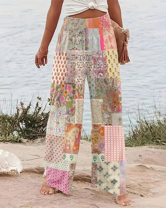 Casual High Waist Print Pant