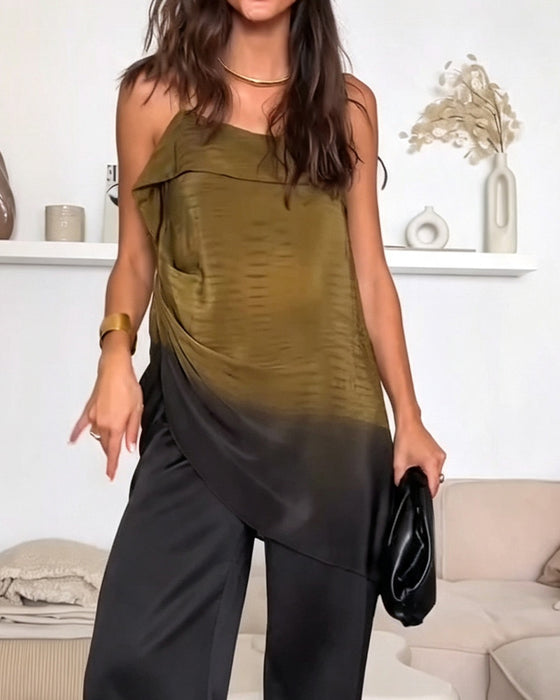 Ombre Color-Block Camis Top