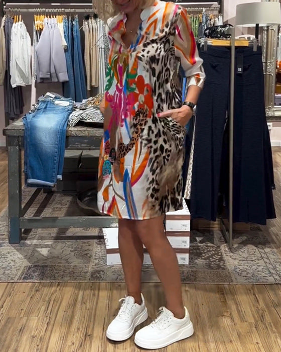 Women's daily casual color dress