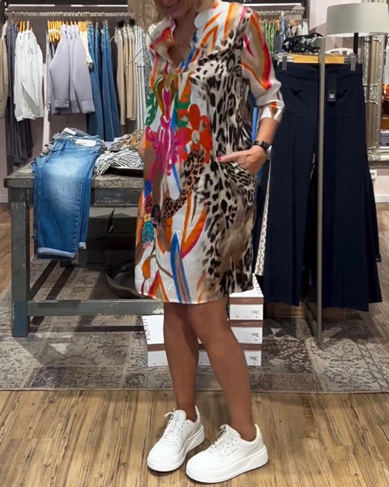 Women's daily casual color dress