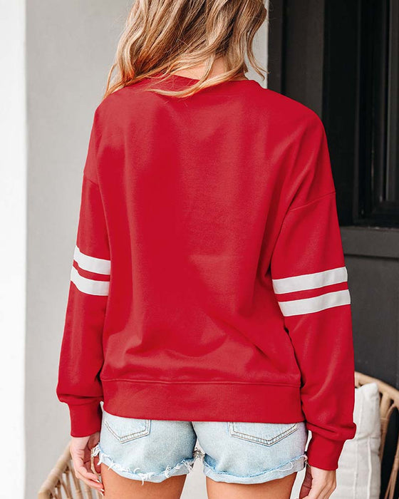 Color-Block Long-Sleeve Crew-Neck Sweatshirt