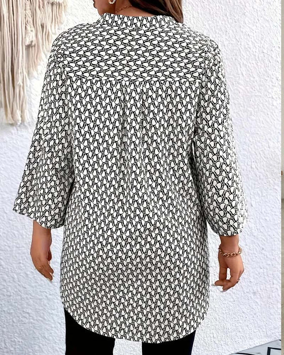 V-Neck Elegant Sophisticated Bohemian Blouse